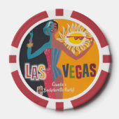 Lot De Jeton De Poker Fête de Bachelorette de Las Vegas Vintage (Recto)