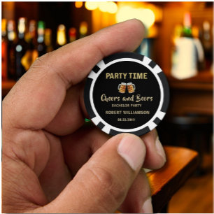 Lot De Jeton De Poker Fête des Cheers & Bières Lumières de temps Bachelo