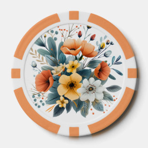 Lot De Jeton De Poker Fête des Mères Fleurs Boho Clipart-61983