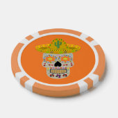 Lot De Jeton De Poker Fête mexicaine du crâne mort (Simple)