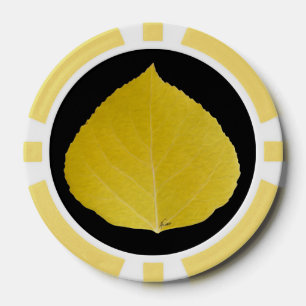Lot De Jeton De Poker Feuille de tremble jaune #5