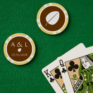 Lot De Jeton De Poker Feuilles d'automne au chocolat