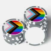 Lot De Jeton De Poker Fierté de progrès LGBTQ+ (Empiler)