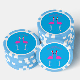 Lot De Jeton De Poker Flamants roses lesbiennes de Noël Flamant rose Bel