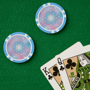 Lot De Jeton De Poker Fleur Céleste – Géométrie Sacrée