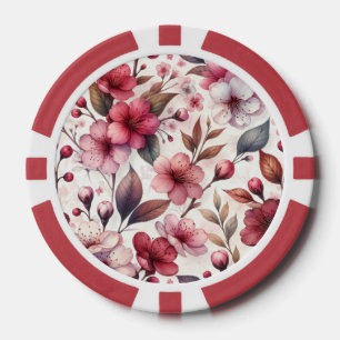 Lot De Jeton De Poker Fleur de Cerisier