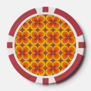 Lot De Jeton De Poker Fleurs psychédéliques