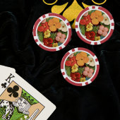 Lot De Jeton De Poker Floral Begonias Pink 1902 Seed Packet Red Teal