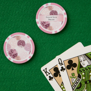 Lot De Jeton De Poker Flore rose Chic élégant