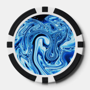 Lot De Jeton De Poker Fluide art 09, bleu