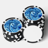 Lot De Jeton De Poker Fluide art 09, bleu (Empiler)
