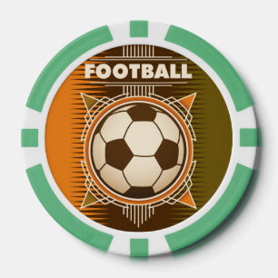 Lot De Jeton De Poker Football Soccer Sport Ball