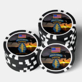 Lot De Jeton De Poker forces spéciales berets verts sf anciens combattan (Empiler)