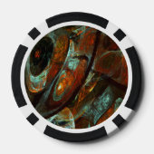 Lot De Jeton De Poker Fractionner l'art Abstrait (Verso)