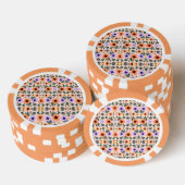 Lot De Jeton De Poker Front and back views of a poker chip (Empiler)