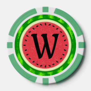 Lot De Jeton De Poker Fruit d'été de tranche de pastèque avec le