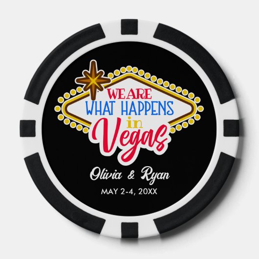 Lot De Jeton De Poker Fun Custom Las Vegas Mariage Faveur (Recto)