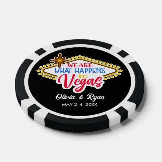 Lot De Jeton De Poker Fun Custom Las Vegas Mariage Faveur (Simple)