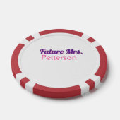 Lot De Jeton De Poker Future Mrs ajoutez nom de la mariée enterrement de (Simple)