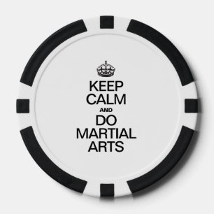 LOT DE JETON DE POKER GARDER LE CALME ET FAIRE DES ARTS MARTIAUX