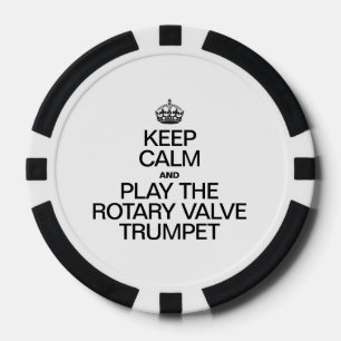 LOT DE JETON DE POKER GARDEZ LE CALME ET JOUEZ AU TRUMPET ROTARY VALVE