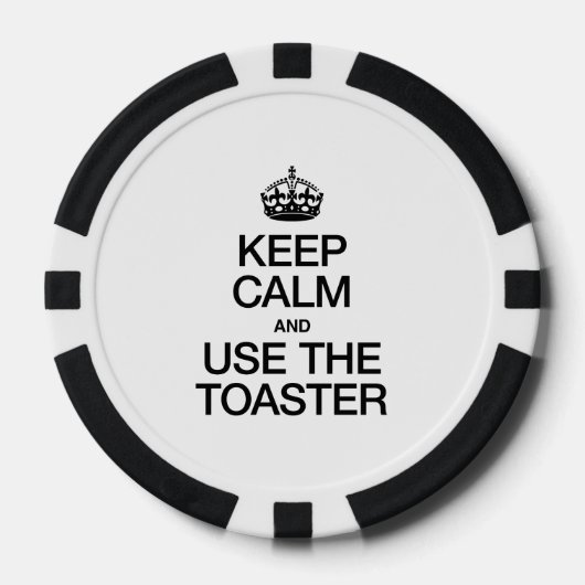LOT DE JETON DE POKER GARDEZ LE CALME ET UTILISEZ LE TOASTER (Recto)
