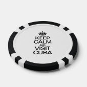 LOT DE JETON DE POKER GARDEZ LE CALME ET VISITEZ CUBA (Simple)