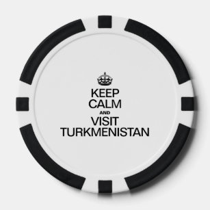 LOT DE JETON DE POKER GARDEZ LE CALME ET VISITEZ LE TURKMENISTAN