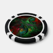 Lot De Jeton De Poker Genesis Green Art Abstrait (Simple)
