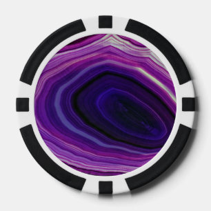 Lot De Jeton De Poker Géode Violet Tourbillon Automnal