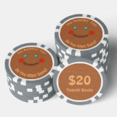 Lot De Jeton De Poker Gingerpain souriant Cookie (Empiler)