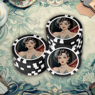 Lot De Jeton De Poker Glamour Gatsby doré