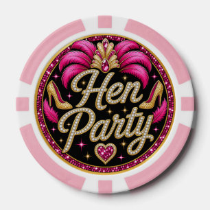 Lot De Jeton De Poker Glamour Showgirl Enterrement de Vie de Jeune Fille