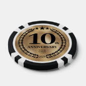 Lot De Jeton De Poker Gold Business 10th Anniversary (Simple)