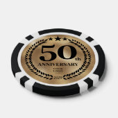 Lot De Jeton De Poker Gold Business 50th Anniversary (Simple)