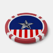 Lot De Jeton De Poker Grand Chrome comme l'étoile d'argent sur les coule (Simple)