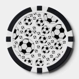 Lot De Jeton De Poker Graphisme de ballon de football classique Fan de s