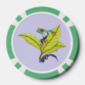Lot De Jeton De Poker Grenouille à arbre rouge (Verso)
