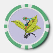 Lot De Jeton De Poker Grenouille à arbre rouge (Recto)