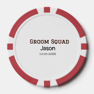 Lot De Jeton De Poker Groom Squad garçon d'honneur enterrement de vie de