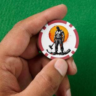 Lot De Jeton De Poker guerrier barbare médiéval imaginaire hummer force