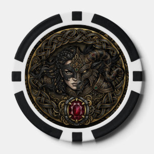 Lot De Jeton De Poker Guerrière celtique Steampunk.