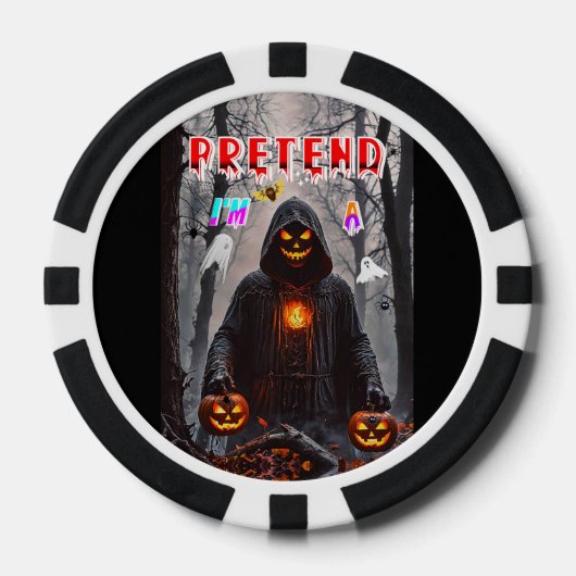 Lot De Jeton De Poker Halloween (Recto)