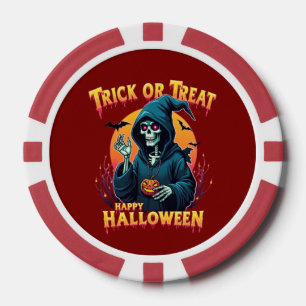 Lot De Jeton De Poker Halloween Ambiance Squelettique : Friandise ou Far