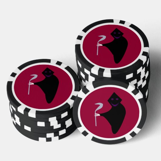 Lot De Jeton De Poker Halloween faucheuse (Empiler)