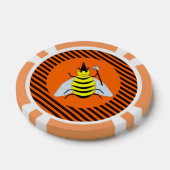 Lot De Jeton De Poker Halloween Magic Bee Witch Orange et Black Stripes (Simple)