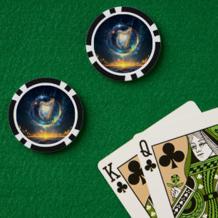 Lot De Jeton De Poker Harpe céleste des cieux liés à la lune.