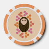 Lot De Jeton De Poker Hérisson dormant et fleurs (Verso)