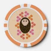 Lot De Jeton De Poker Hérisson dormant et fleurs (Recto)