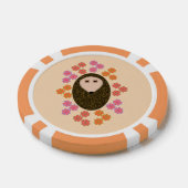 Lot De Jeton De Poker Hérisson endormi et fleurs (Simple)